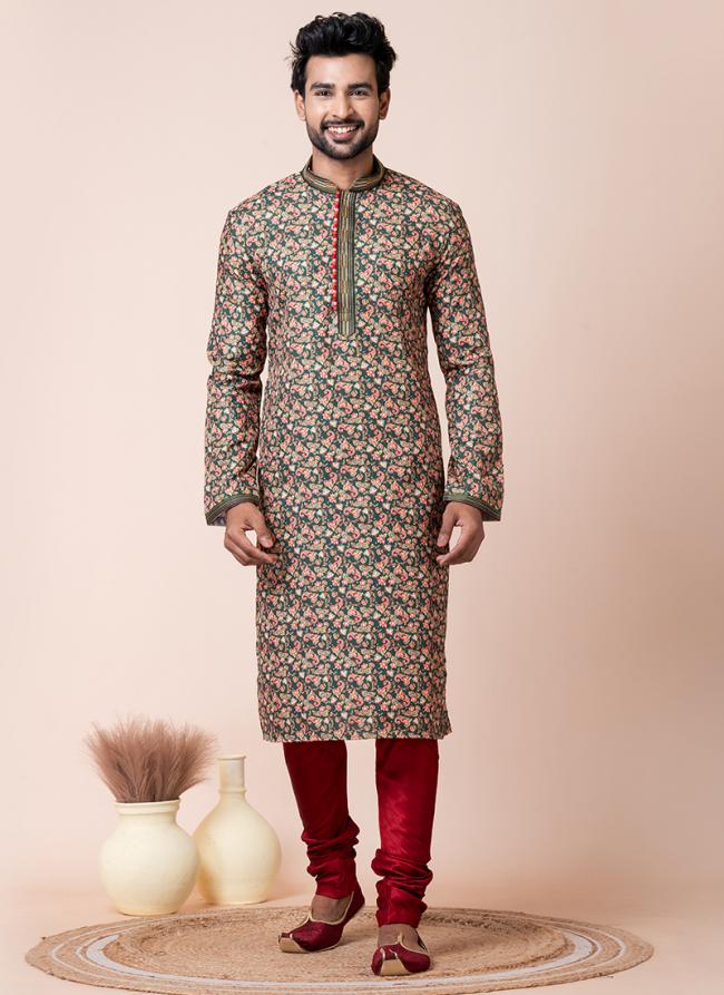 Mono Cotton  Multi Festival Wear Printed Readymade Kurta Pajama